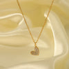 Wholesale Women's Stainless Steel Jewelry Set With Love Pattern Necklace Ring And Earrings Vacuum Real Gold Electroplated In Pvd Furnace