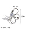Wholesale Women's Stainless Steel Jewelry Set With Zircon Flower Vacuum Real Gold Plated Ring And Earring