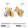 Wholesale Women's Stainless Steel Jewelry With Electroplating Twocolor Irregular Geometric Design