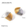 Wholesale Women's Stainless Steel Jewelry With Electroplating Twocolor Irregular Geometric Design
