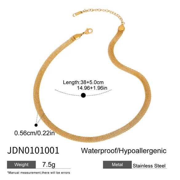Wholesale Women's Stainless Steel Jewelry With Geometric Shape Electroplated Necklace And Bracelet Non Fading