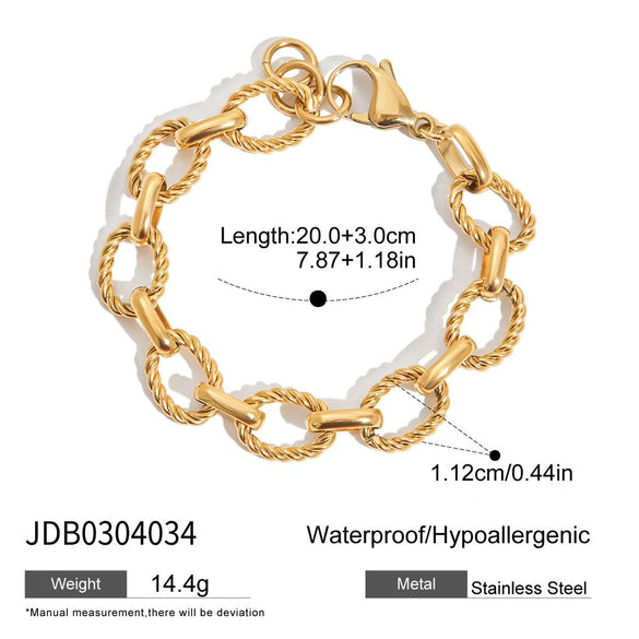 Wholesale Women's Stainless Steel Jewelry With Geometric Shape Electroplated Necklace And Bracelet Non Fading