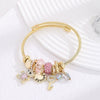 Wholesale Women's Stainless Steel Joker Style Diamond Design Love Pendant Adjustable Bracelet