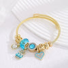 Wholesale Women's Stainless Steel Joker Style Diamond Design Love Pendant Adjustable Bracelet