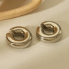 Wholesale Women's Stainless Steel 18K Electroplated Geometric Cshaped Ear Clip Earrings