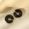 Wholesale Women's Stainless Steel 18K Electroplated Geometric Cshaped Ear Clip Earrings
