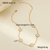 Wholesale Women's Stainless Steel 18K Electroplated Geometric Design Clavicle Necklace
