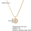 Wholesale Women's Stainless Steel 18K Electroplated Geometric Design Clavicle Necklace