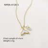 Wholesale Women's Stainless Steel 18K Electroplated Geometric Design Clavicle Necklace