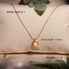 Wholesale Women's Stainless Steel 18K Electroplated Geometric Design Clavicle Necklace