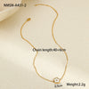Wholesale Women's Stainless Steel 18K Electroplated Geometric Design Clavicle Necklace