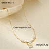 Wholesale Women's Stainless Steel 18K Electroplated Geometric Design Clavicle Necklace