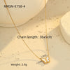 Wholesale Women's Stainless Steel 18K Electroplated Geometric Design Clavicle Necklace