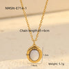 Wholesale Women's Stainless Steel 18K Electroplated Geometric Design Clavicle Necklace