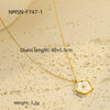 Wholesale Women's Stainless Steel 18K Electroplated Geometric Design Clavicle Necklace