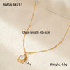 Wholesale Women's Stainless Steel 18K Electroplated Geometric Design Clavicle Necklace