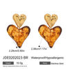 Wholesale Women's Stainless Steel 18K Electroplated Geometric Earrings