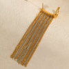 Wholesale Women's Stainless Steel 18K Electroplated Geometric Fashion Ol Style Ear Clip Chain Tassel Earrings