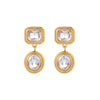 Wholesale Women's Stainless Steel 18K Electroplated Geometric Retro Earrings