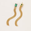Wholesale Women's Stainless Steel 18K Electroplated Geometric Tassel Diamond Zircon Earrings Fashion Cold Style