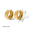 Wholesale Women's Stainless Steel 18K Electroplated Hollow Geometric U Shaped Light Luxury Fashionable Earrings