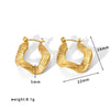 Wholesale Women's Stainless Steel 18K Electroplated Hollow Geometric U Shaped Light Luxury Fashionable Earrings