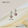 Wholesale Women's Stainless Steel 18K Gold Electroplated Geometric Heart Earrings