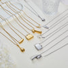 Wholesale Women's Stainless Steel 18K Gold Electroplated Geometric Hollow Necklace For Clavicle