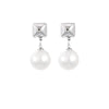 Wholesale Women's Stainless Steel 18K Gold Electroplated Geometric Stud Earrings In Retro Minimalist Style