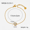 Wholesale Women's Stainless Steel 18K Gold Electroplated Heart Shape Bracelet Jewelry