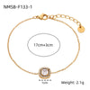 Wholesale Women's Stainless Steel 18K Gold Electroplated Heart Shape Bracelet Jewelry