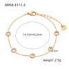 Wholesale Women's Stainless Steel 18K Gold Electroplated Heart Shape Bracelet Jewelry