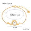 Wholesale Women's Stainless Steel 18K Gold Electroplated Heart Shape Bracelet Jewelry