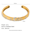 Wholesale Women's Stainless Steel 18K Gold Electroplated Star And Moon Geometric Bracelet