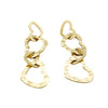 Wholesale Women's Stainless Steel 14K Gold Plated French Retro Tassel Earrings With Stitching