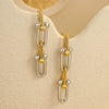 Wholesale Women's Stainless Steel 18K Gold Plated Geometric Earrings Fashionable Cold Style
