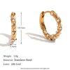 Wholesale Women's Stainless Steel 18K Gold Plated Geometric Petal Earrings With Electroplating For Fashionable Style