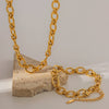 Wholesale Women's Stainless Steel 18K Gold Plated Geometry Patterned Electroplated Bracelet Jewelry
