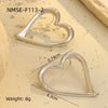 Wholesale Women's Stainless Steel 18K Gold Plated Heart Geometric Fashion Earrings