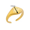 Wholesale Women's Stainless Steel 18K Gold Plated Heartshaped Geometric Open Ring With Electroplating