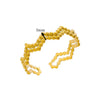 Wholesale Women's Stainless Steel 18K Gold Plated Heartshaped Geometric Open Ring With Electroplating