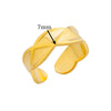Wholesale Women's Stainless Steel 18K Gold Plated Heartshaped Geometric Open Ring With Electroplating