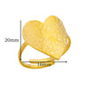 Wholesale Women's Stainless Steel 18K Gold Plated Heartshaped Geometric Open Ring With Electroplating