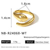 Wholesale Women's Stainless Steel 18K Gold Plated Snake Geometric Necklaces Bracelets And Rings Inlaid With Colorful Zircons