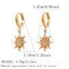 Wholesale Women's Stainless Steel 18K Gold Plated Star Earrings With Exaggerated Niche Design