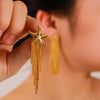 Wholesale Women's Stainless Steel 18K Gold Plated Starfish Tassel Earrings With Star And Geometric Pattern Furnace Vacuum Plated