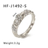 Wholesale Women's Stainless Steel 18K Gold Plated Twist Thread Geometric Diamond Ring With Electroplating