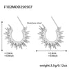 Wholesale Women's Stainless Steel 18K Goldplated Geometric Pattern Fashion Earrings