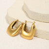Wholesale Women's Stainless Steel 18K Goldplated Ushaped Electroplated Ear Clip Earrings Jewelry