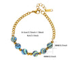 Wholesale Women's Stainless Steel 18K Macaron Beaded Geometric Volcanic Stone Dripping Oil Simple Ancient Style Minimalist Bracelet Jewelry